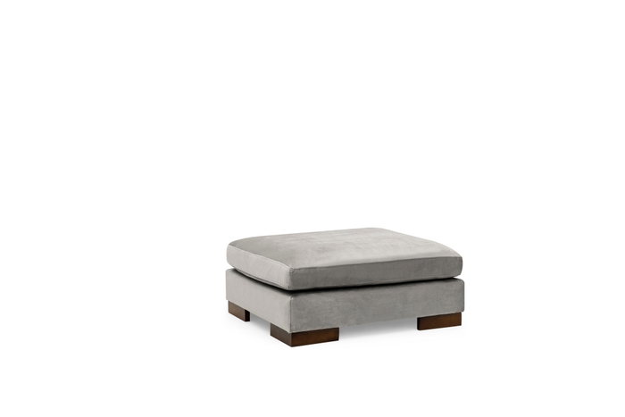 Atelier Del Sofa Tulip Corner Right con Puf - Gris claro